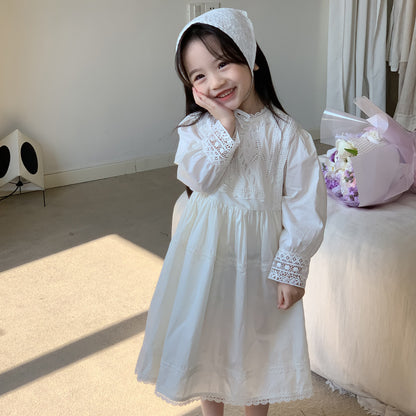 AF1668春秋法式蕾絲百搭公主長裙2024.02.20