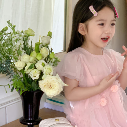 AN1449夏季女童蓬蓬公主球球網紗連衣裙2024.05.03