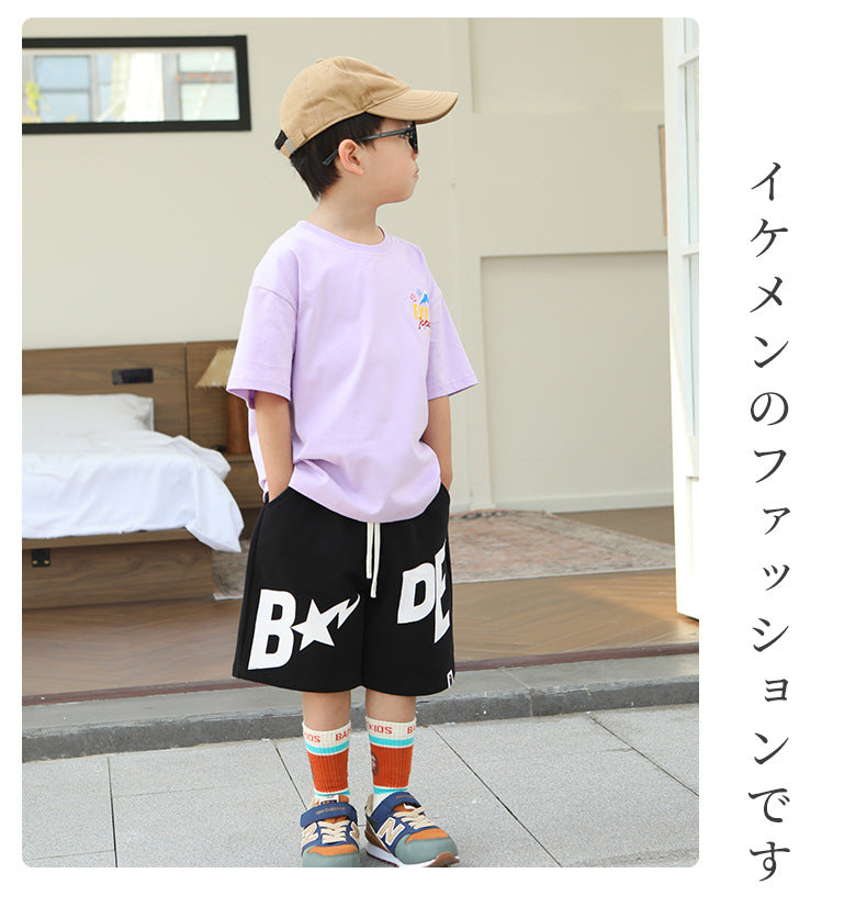 EM3353日系夏季彩色印花純棉短袖T恤2024.03.22