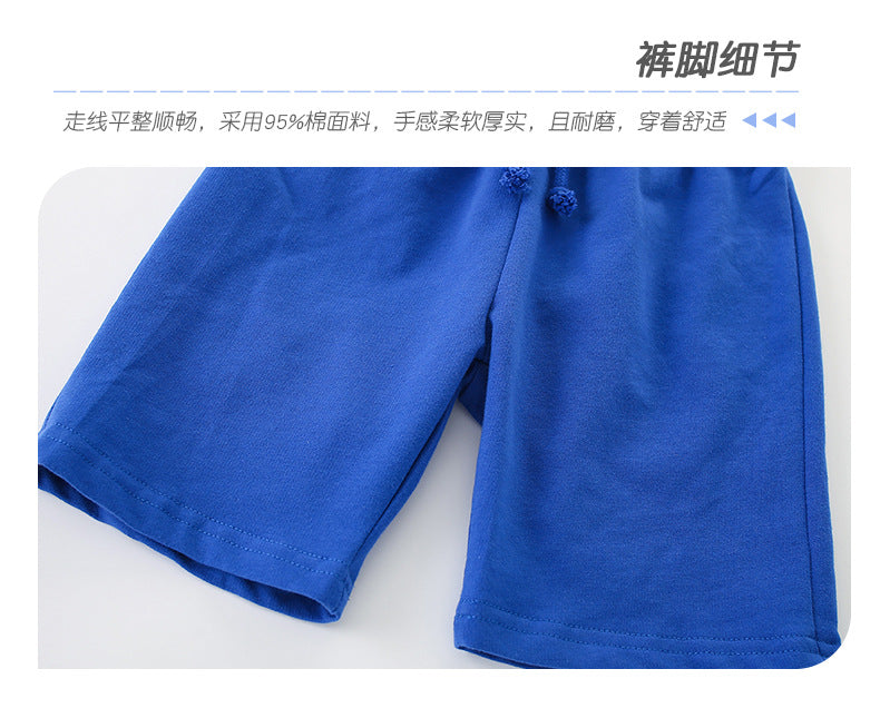 BN9551夏季歐美中小童休閒圓領鬆緊腰褲兩件套2024.05.31