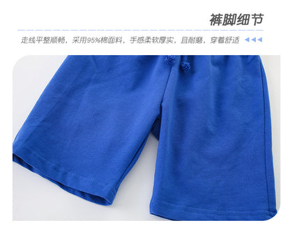BN9551夏季歐美中小童休閒圓領鬆緊腰褲兩件套2024.05.31