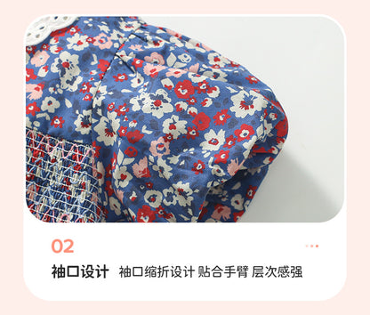 AM1899翻領碎花純棉短袖連衣裙2024.03.05