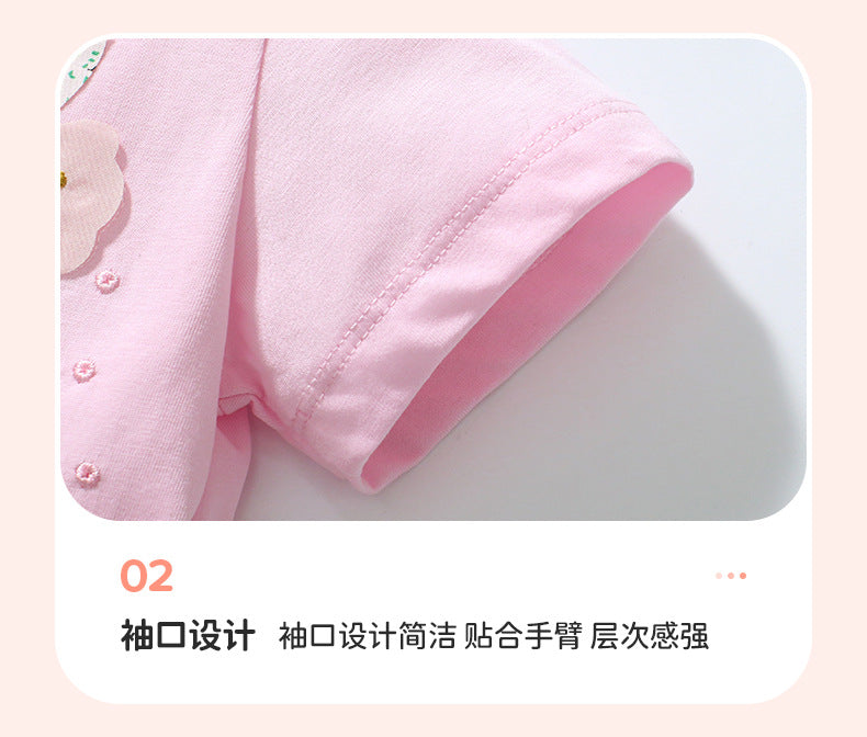 AM1801夏季可愛兔子短袖連衣裙2024.03.05