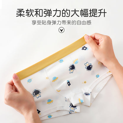 AK4150夏季薄款太空人小熊圖案莫代爾男童內褲2024.07.30
