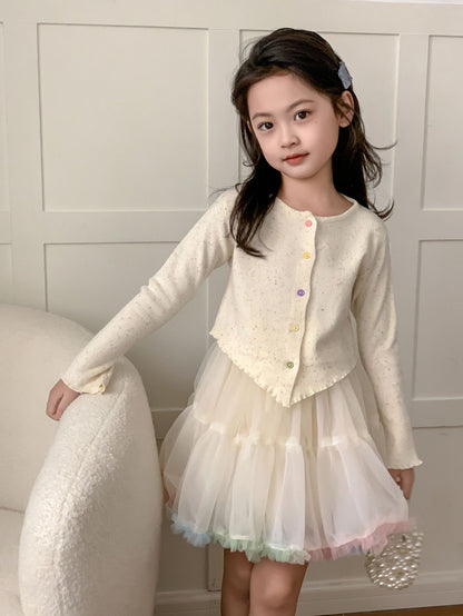 CF4720春款彩色扣子不規則針織衫外套2024.02.23