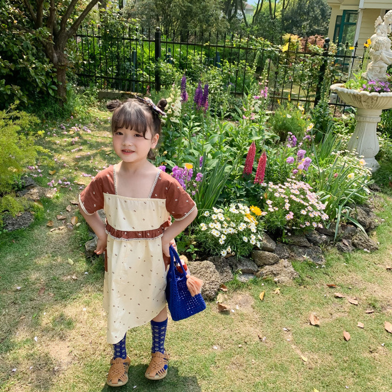AJ2808夏季韓版小女孩拼接公主連衣裙2024.06.07