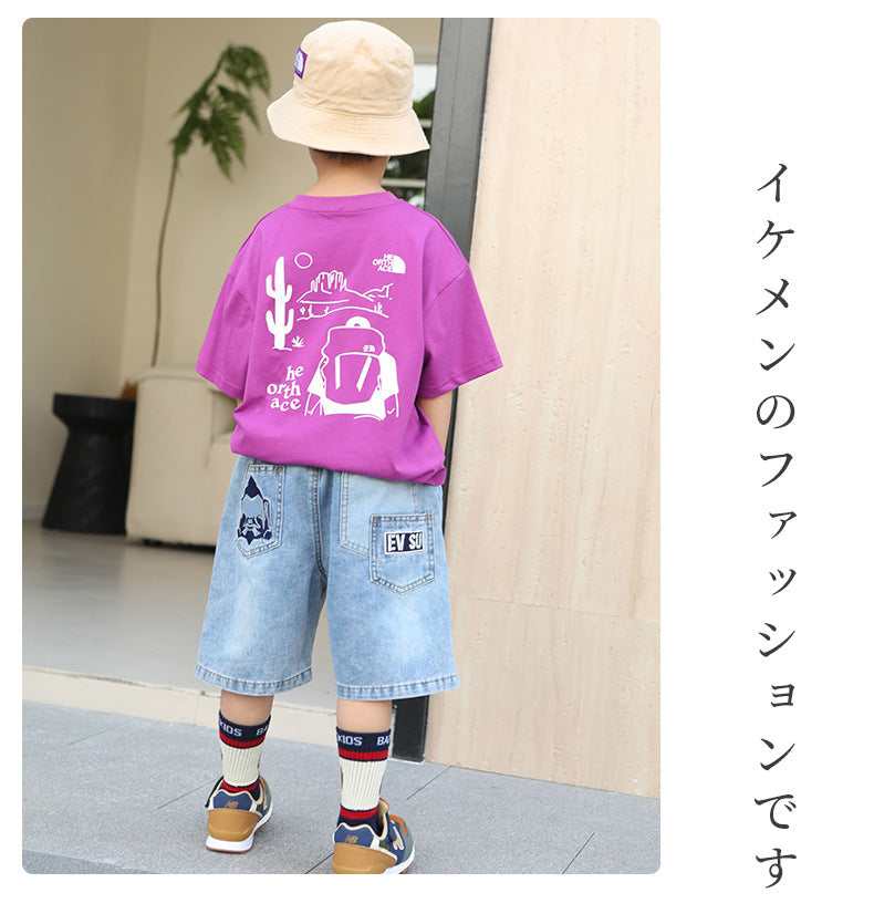 EM3370日系夏季寬鬆牛仔五分短褲2024.03.22