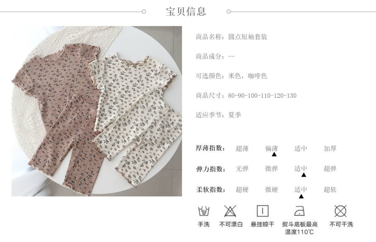 BM8830韓版夏季女童碎花短袖兩件套2024.03.01