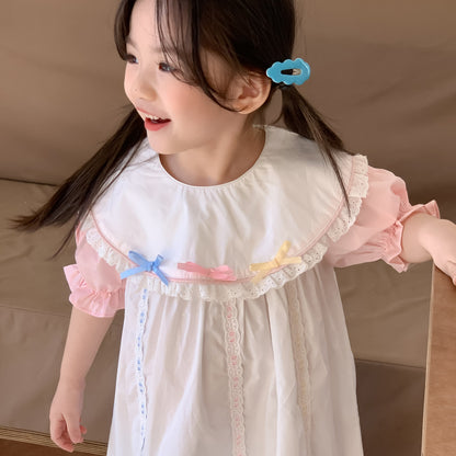 AM1680夏季洛麗塔花邊蝴蝶結連衣裙2024.03.29