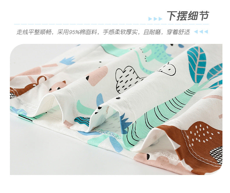 BA2109夏季歐美中小童動物滿版印花圓領兒童T恤2024.04.26