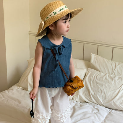 AN1477夏季吊帶背心白色休閒褲子2024.05.03
