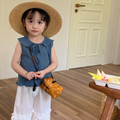 AN1477夏季吊帶背心白色休閒褲子2024.05.03