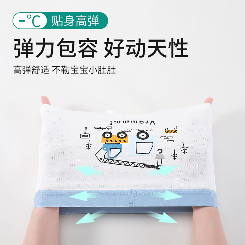 AK4155男孩卡通工程車兒童平角透氣網眼內褲2024.07.30