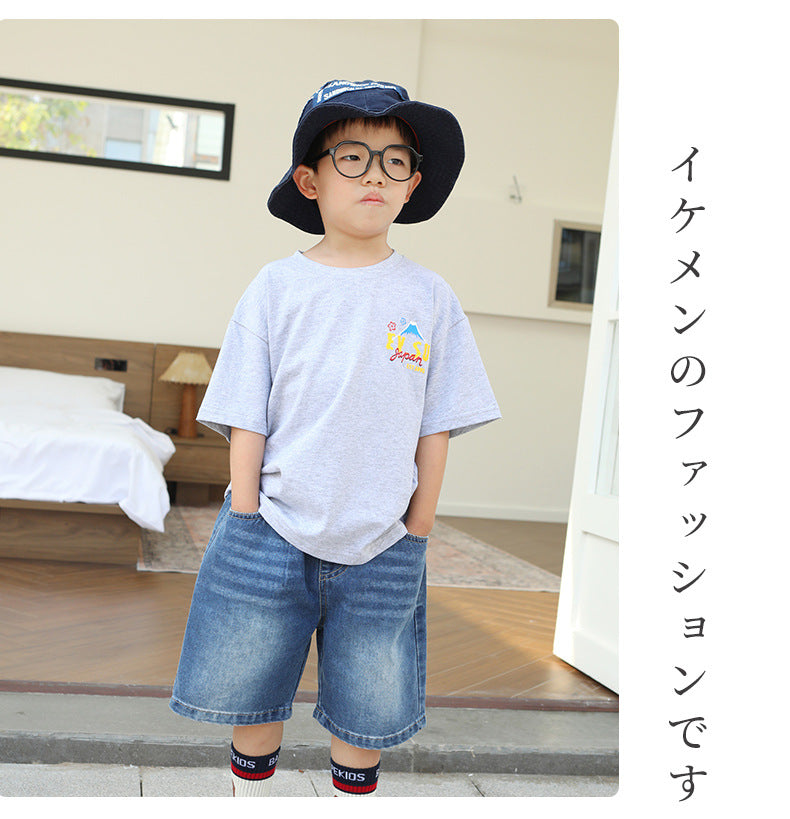 EM3353日系夏季彩色印花純棉短袖T恤2024.03.22