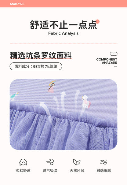 AM1840夏季女孩印花短袖連衣裙2024.03.05