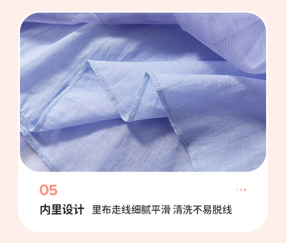 AM1840夏季女孩印花短袖連衣裙2024.03.05