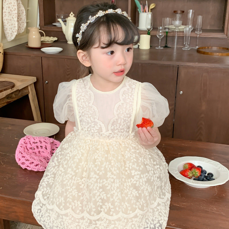 AN1399夏季韓版女童蕾絲公主紗裙2024.05.03