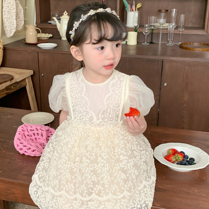 AN1399夏季韓版女童蕾絲公主紗裙2024.05.03