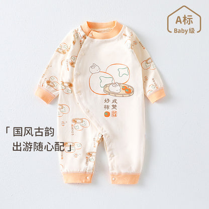 DM3004春季好柿成雙滿月棉質嬰兒連體衣2024.03.08