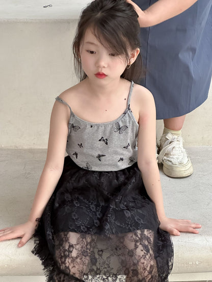 CJ4750夏季女童蝴蝶印花吊帶2024.06.11