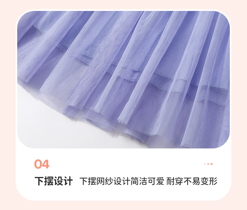 AM1840夏季女孩印花短袖連衣裙2024.03.05