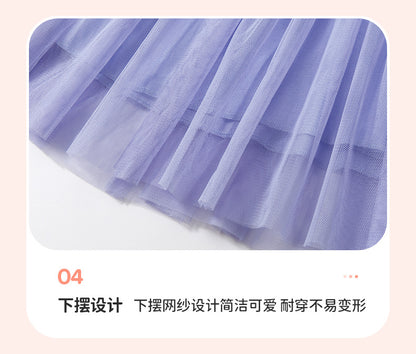 AM1840夏季女孩印花短袖連衣裙2024.03.05
