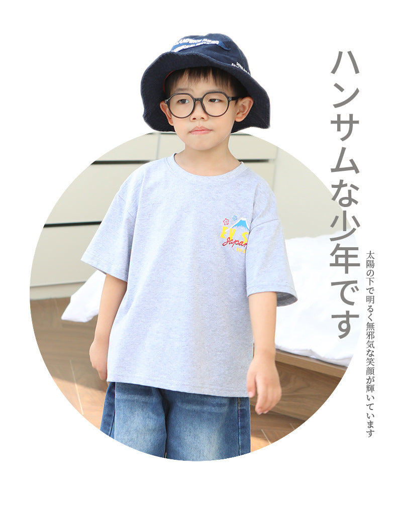 EM3353日系夏季彩色印花純棉短袖T恤2024.03.22