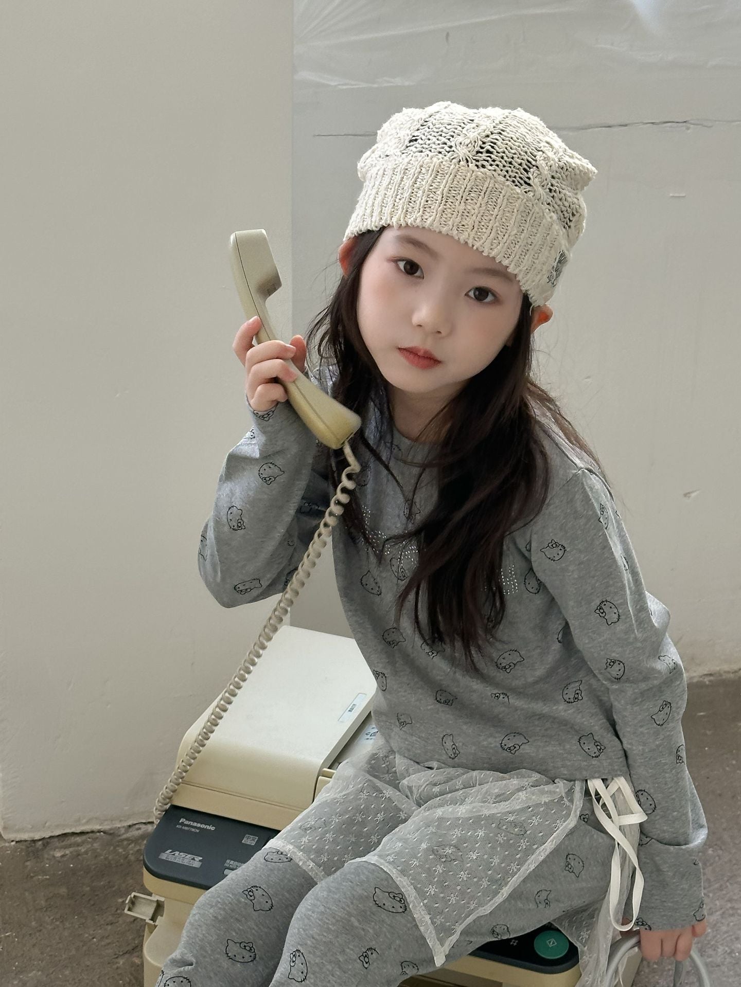 CA4673秋季韓版女童可愛印花t恤喇叭褲兩件套2024.08.06