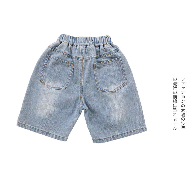 EM3369夏季復古水洗破洞牛仔短褲2024.03.22