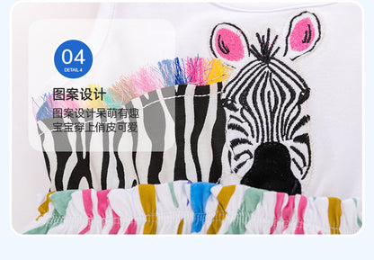 AM0931夏季彩色斑馬無袖棉質連衣裙2024.03.05