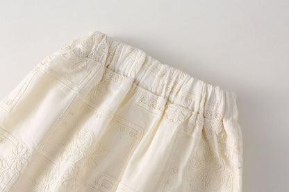 AJ1707夏季女童刺繡吊帶衫甜美半身裙兩件套套裝2024.06.07