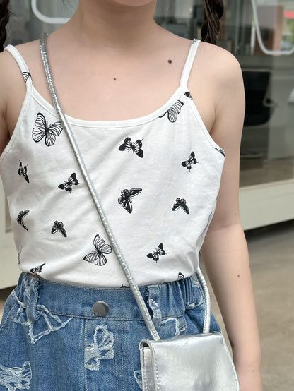 CJ4750夏季女童蝴蝶印花吊帶2024.06.11