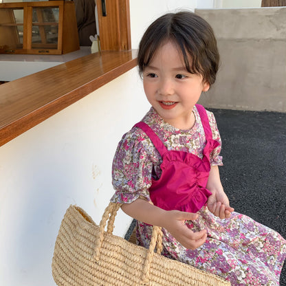 AJ2831夏季韓版女童吊帶背心連衣裙兩件套2024.06.07