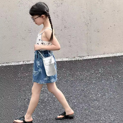 CJ4750夏季女童蝴蝶印花吊帶2024.06.11