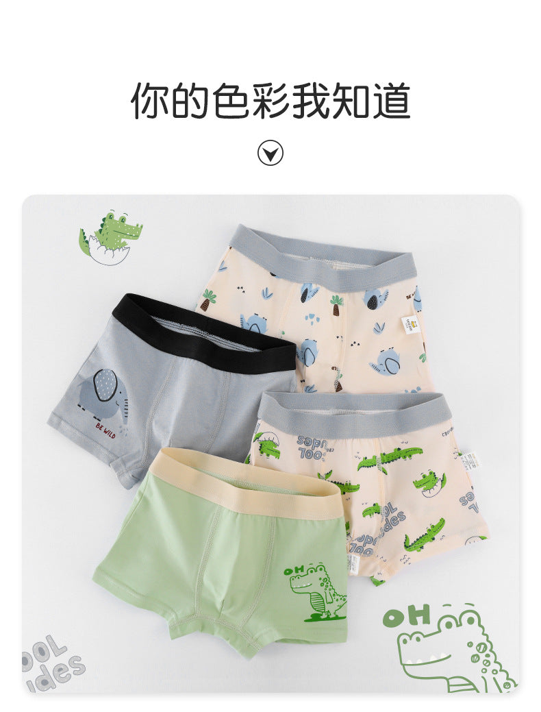 AK4148鱷魚圖案彈力棉男孩內褲2024.07.30