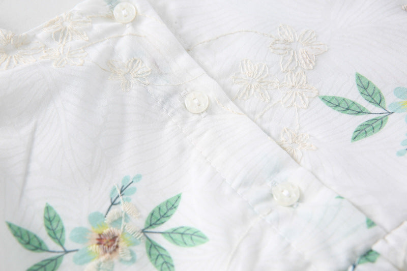 AM1147刺繡花朵甜美清泡泡袖公主裙2023.05.12