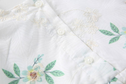 AM1147刺繡花朵甜美清泡泡袖公主裙2023.05.12
