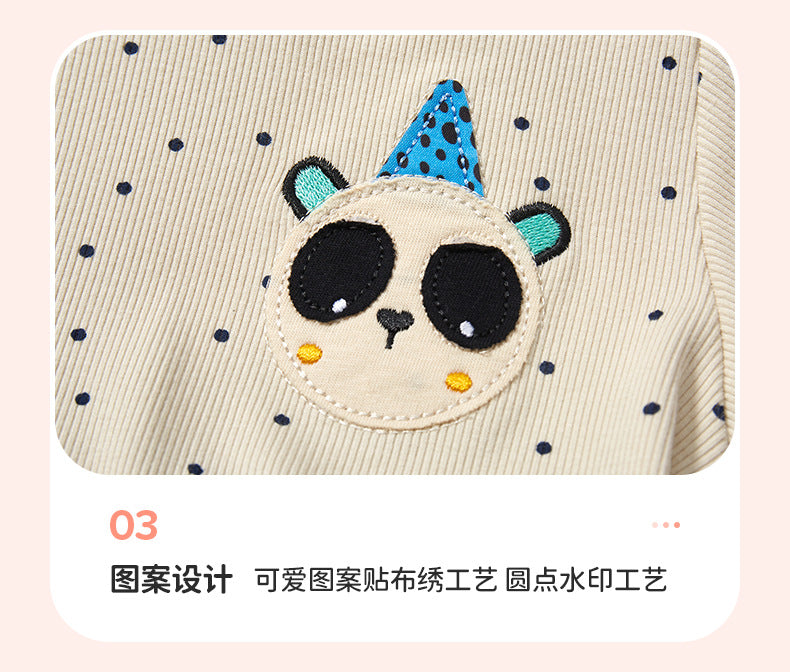 AM1867夏季熊貓原點網紗可愛短袖公主裙2024.03.05
