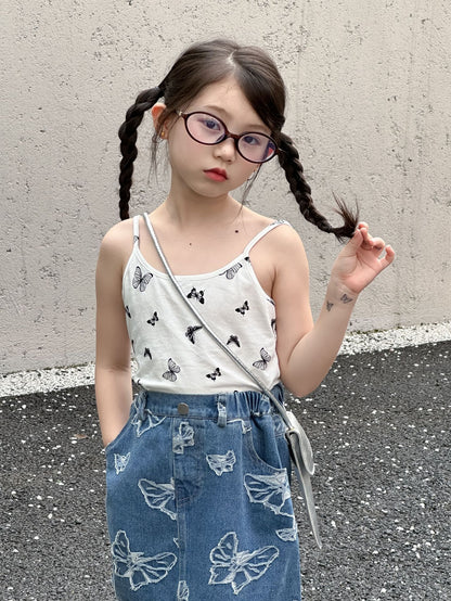 CJ4750夏季女童蝴蝶印花吊帶2024.06.11