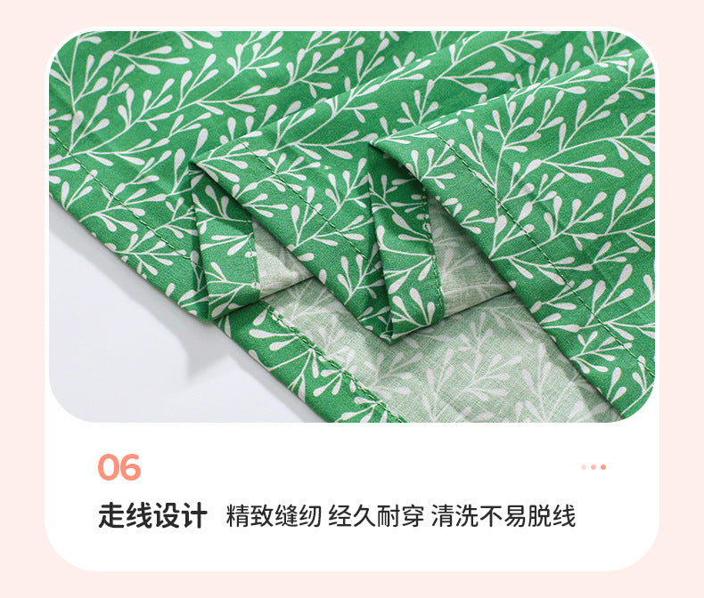 AM1905夏季翻領公主短袖純棉連衣裙2024.03.05