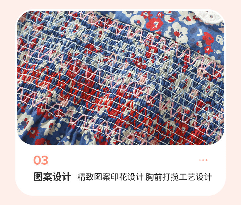 AM1899翻領碎花純棉短袖連衣裙2024.03.05