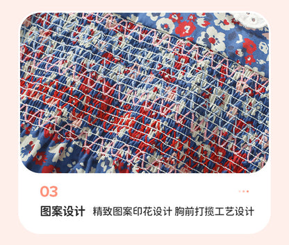 AM1899翻領碎花純棉短袖連衣裙2024.03.05