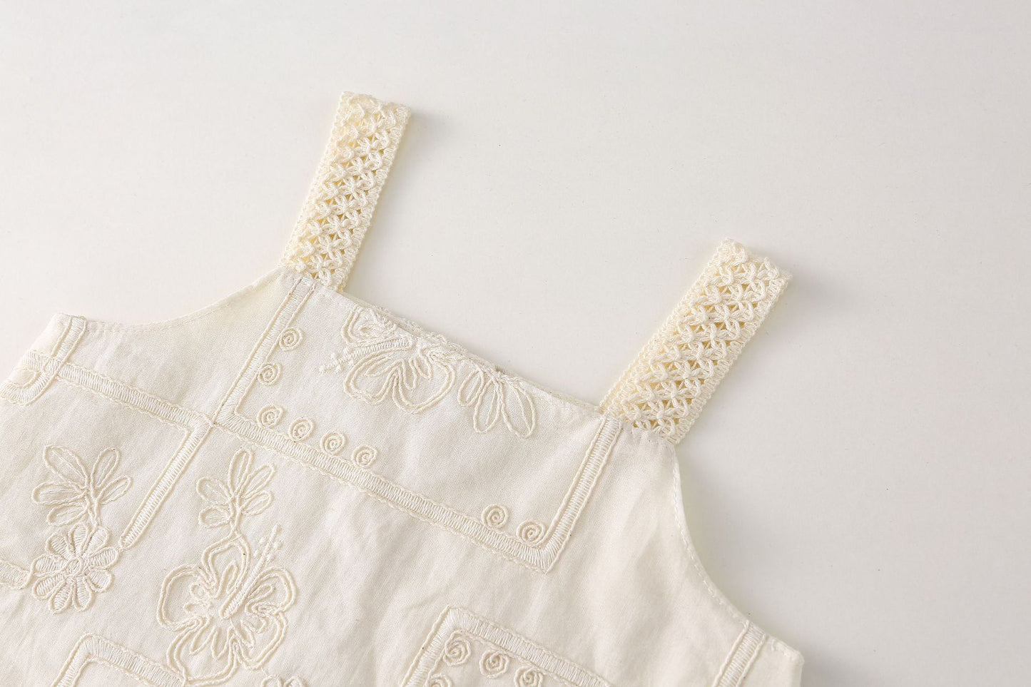AJ1707夏季女童刺繡吊帶衫甜美半身裙兩件套套裝2024.06.07