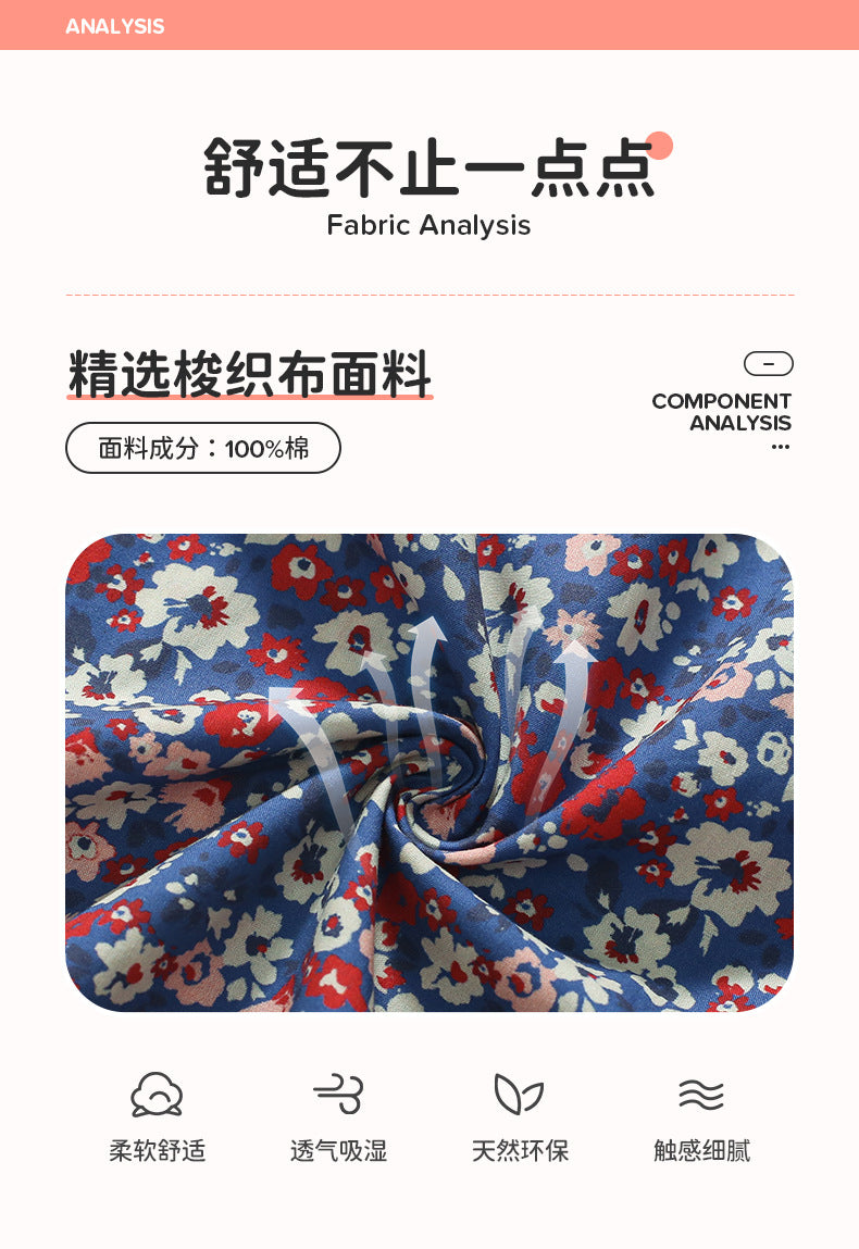AM1899翻領碎花純棉短袖連衣裙2024.03.05