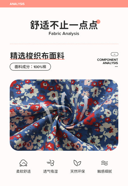 AM1899翻領碎花純棉短袖連衣裙2024.03.05