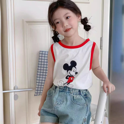 CM3380夏季女童卡通無袖t恤2024.03.15
