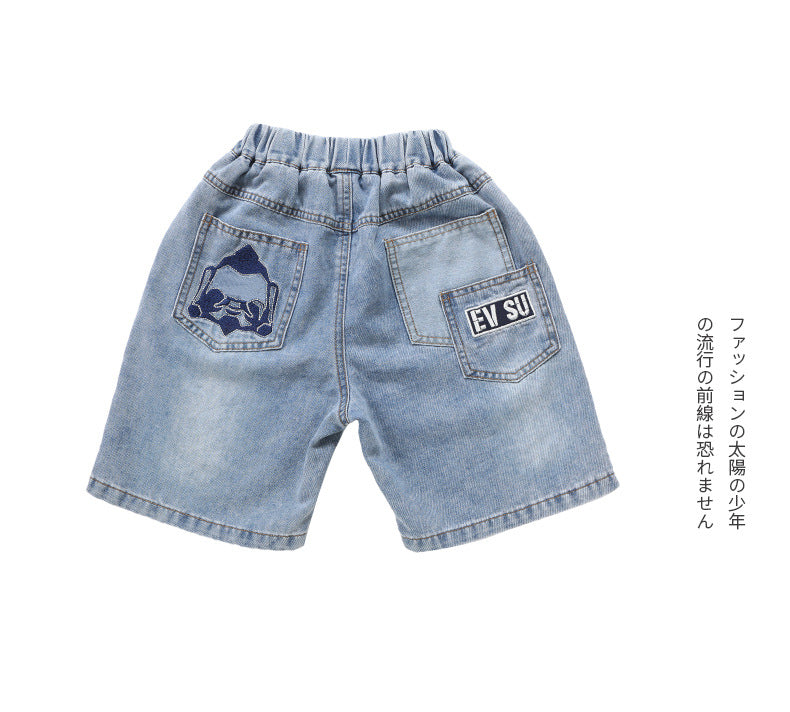 EM3370日系夏季寬鬆牛仔五分短褲2024.03.22