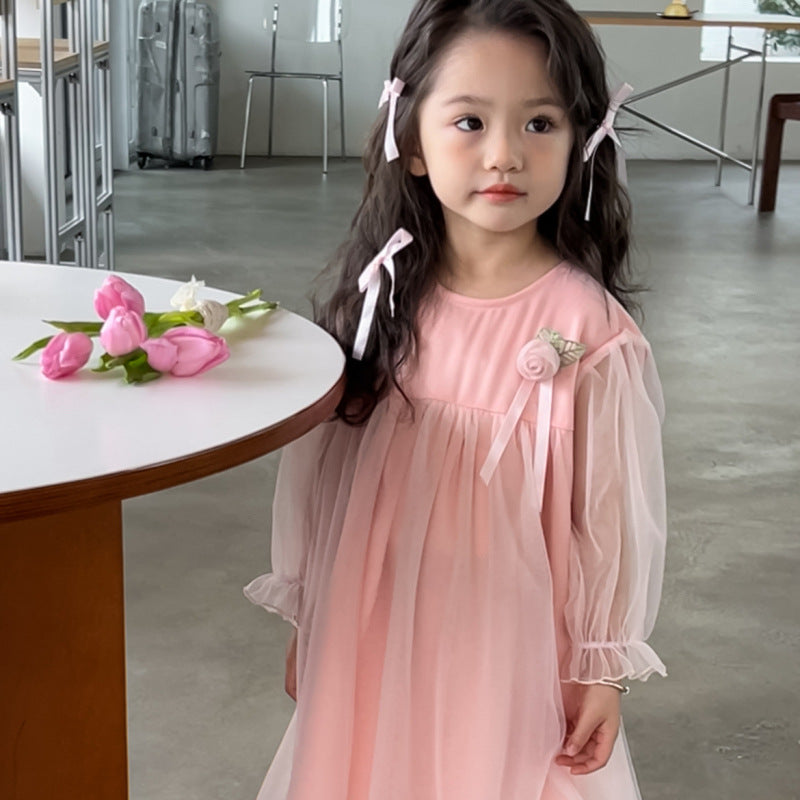 AF1670韓版春季網紗公主連衣裙2024.02.20
