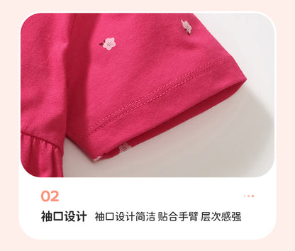 AM1860夏季休閒彩虹小馬花朵短袖連衣裙2024.03.05