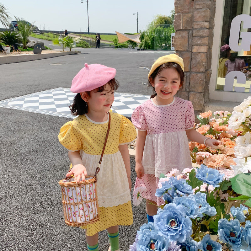 AN3102夏季韓版女童泡泡袖公主連衣裙2024.05.03